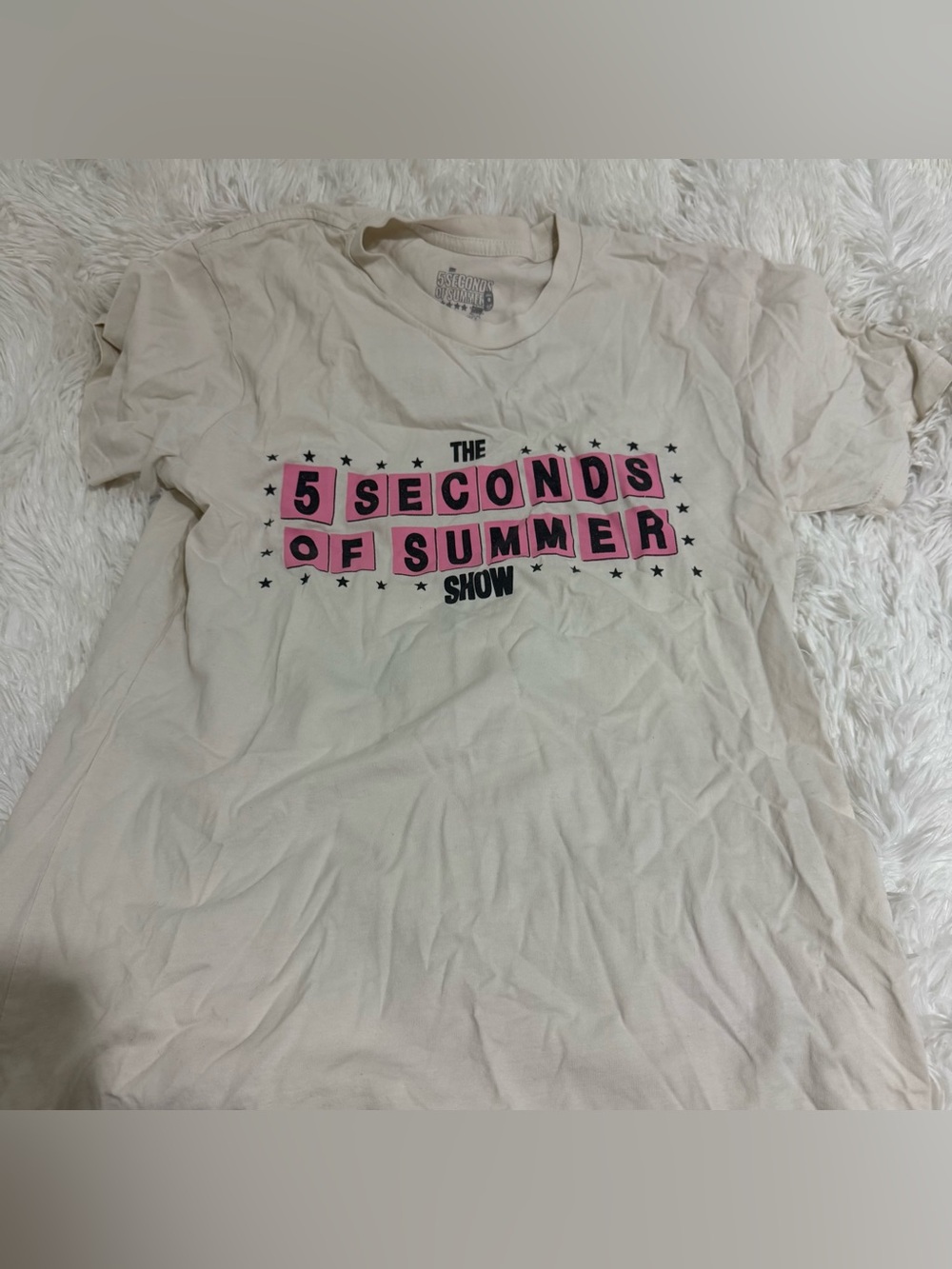 5SOS The 5 Seconds of Summer Show Tour Pink Stars Shirt